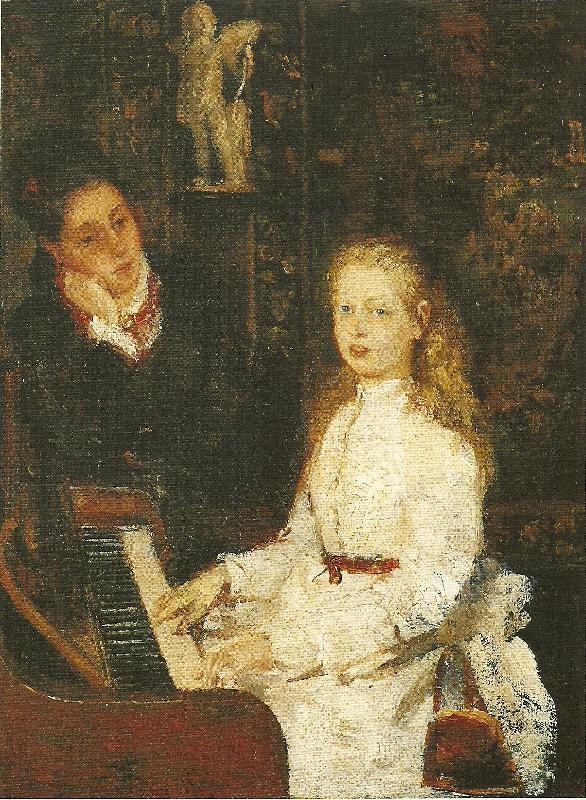 Ernst Josephson Vid pianot oil painting picture